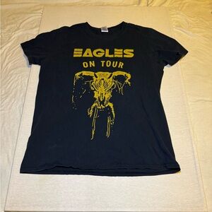 Gildan Black T-Shirt with Yellow Graphic